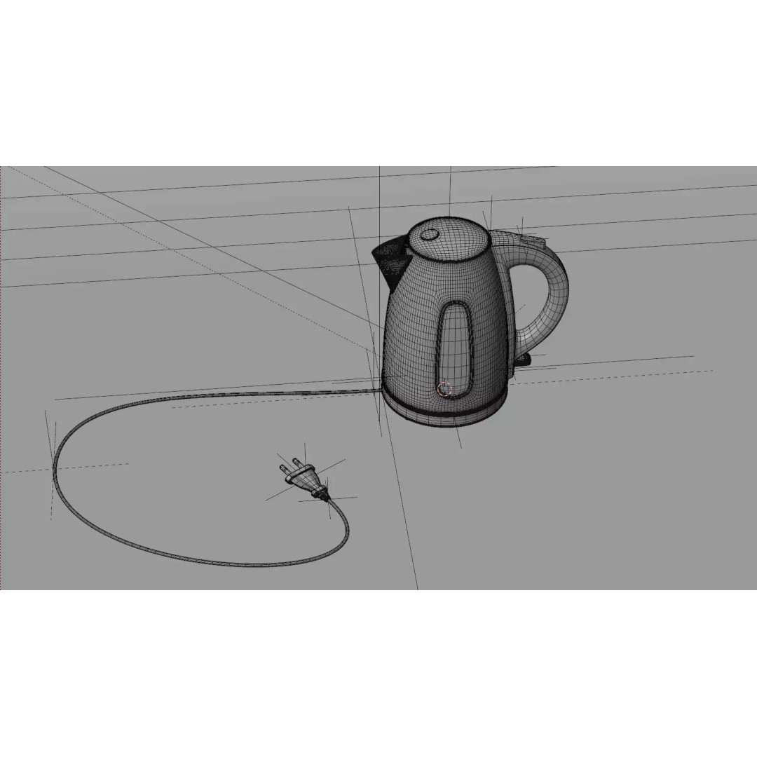 Modern Kettle 3D Model – High Poly Rigged Asset for Animation, FBX - View 11