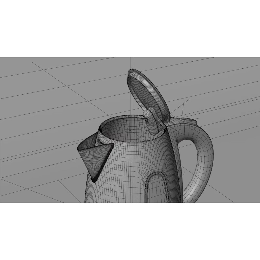 Modern Kettle 3D Model – High Poly Rigged Asset for Animation, FBX - View 12
