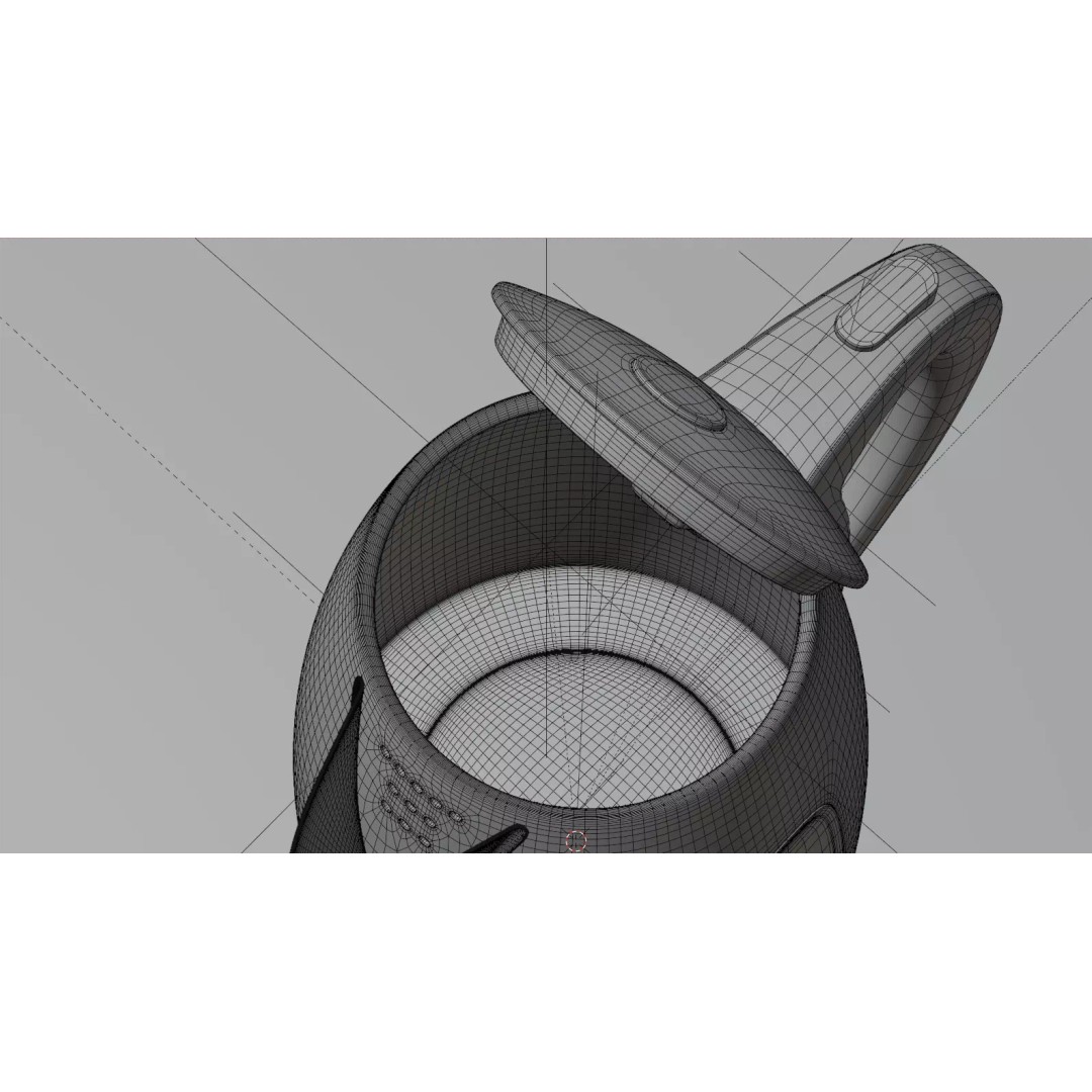 Modern Kettle 3D Model – High Poly Rigged Asset for Animation, FBX - View 13