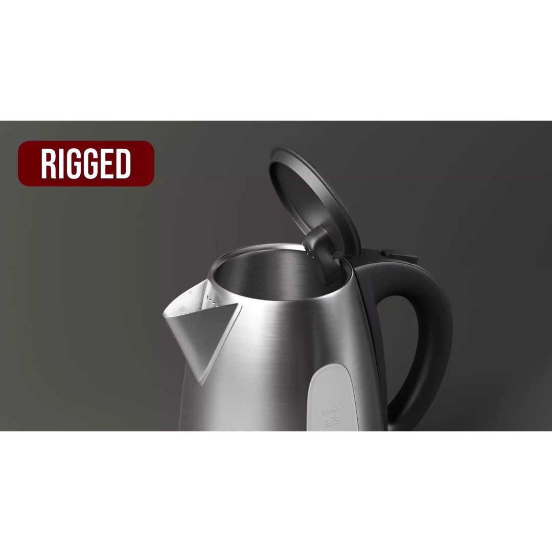 Modern Kettle 3D Model – High Poly Rigged Asset for Animation, FBX - View 2