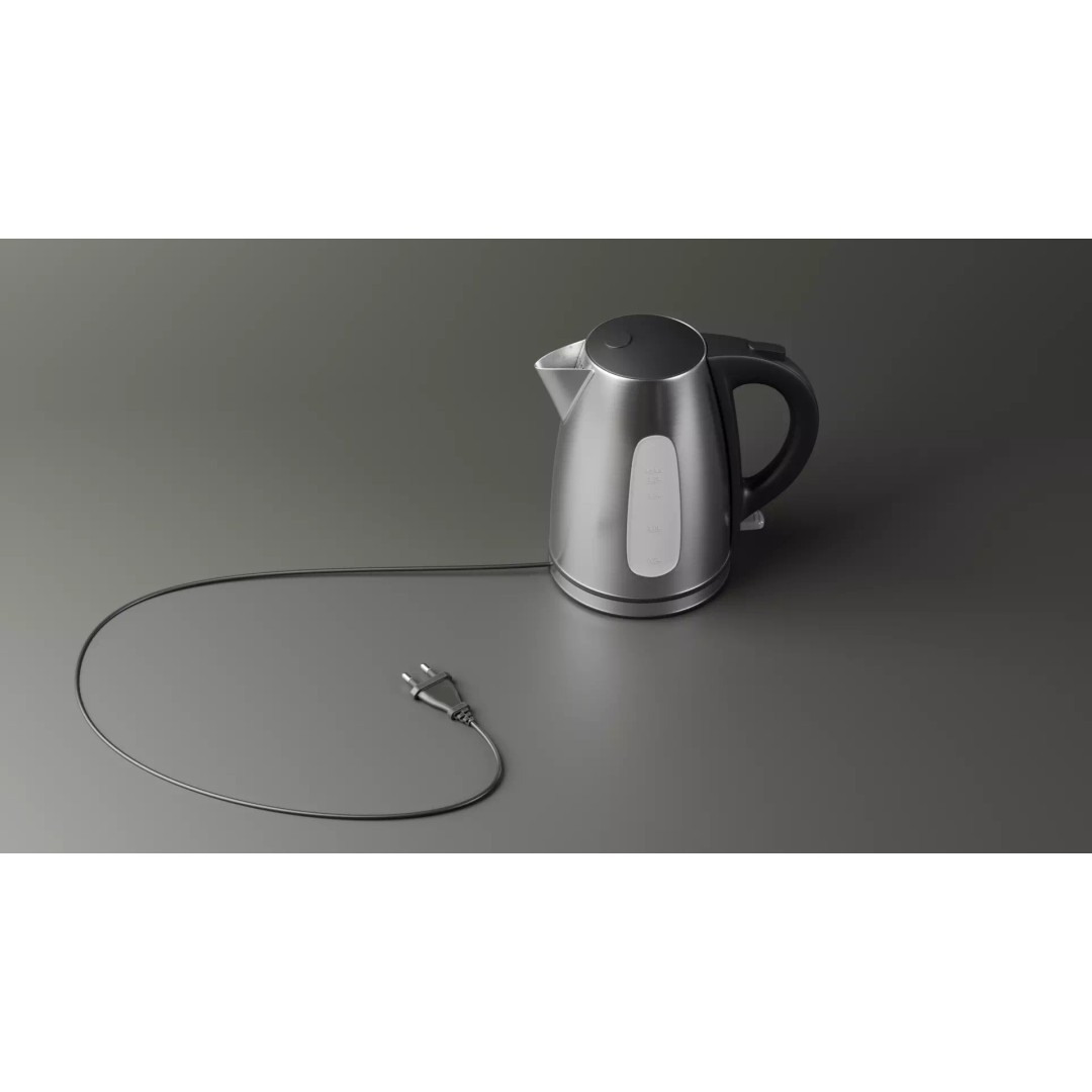 Modern Kettle 3D Model – High Poly Rigged Asset for Animation, FBX - View 3