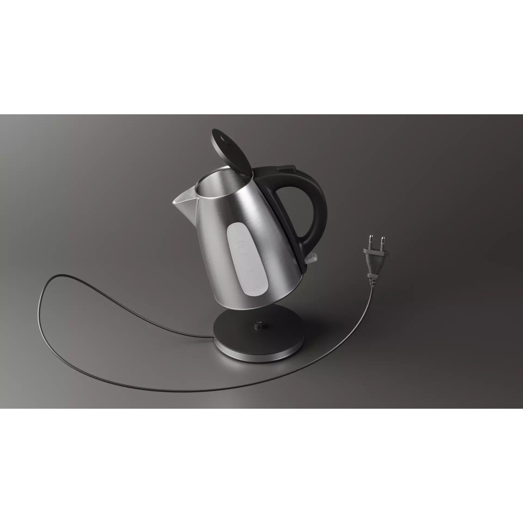 Modern Kettle 3D Model – High Poly Rigged Asset for Animation, FBX - View 7