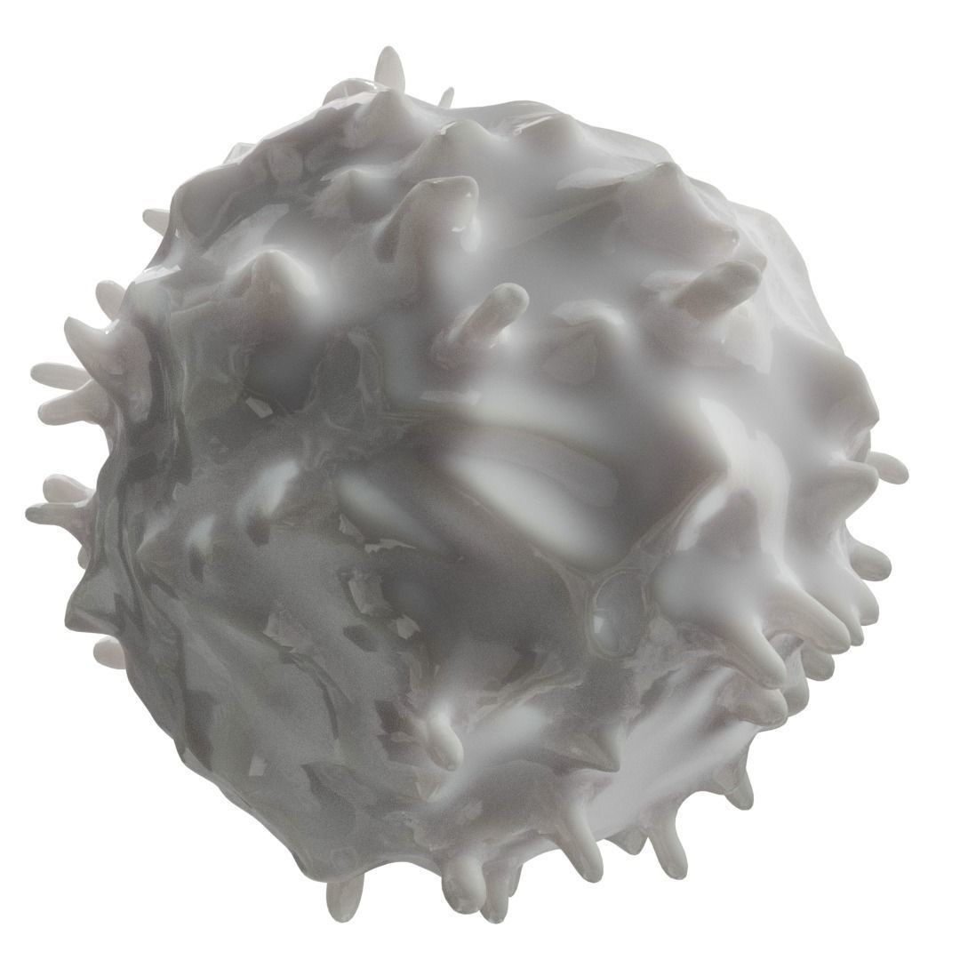 Lymphocytes 3D Model – Detailed Medical Asset, PBR Textures, OBJ - View 10