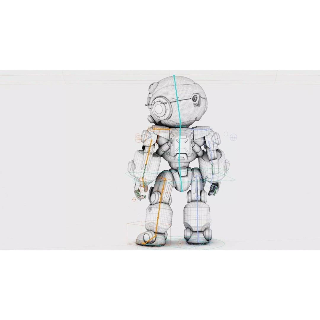 ROBO ZERO-C 3D Model – Rigged Sci-Fi Character for Animation
