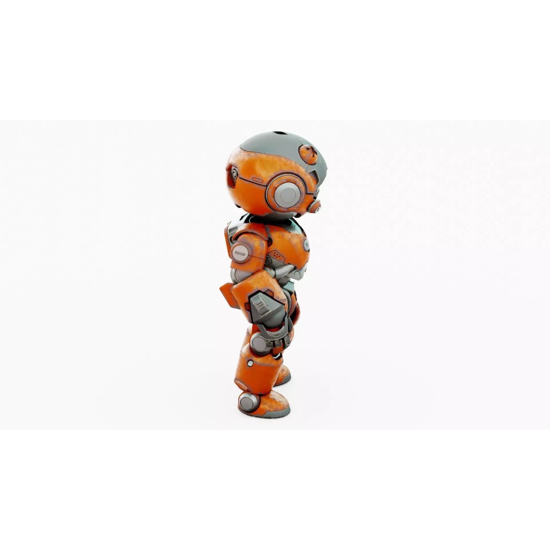 ROBO ZERO-C 3D Model – Rigged Sci-Fi Character for Animation - View 10