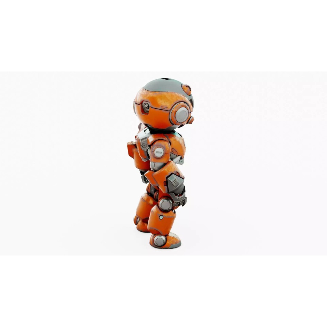 ROBO ZERO-C 3D Model – Rigged Sci-Fi Character for Animation - View 11