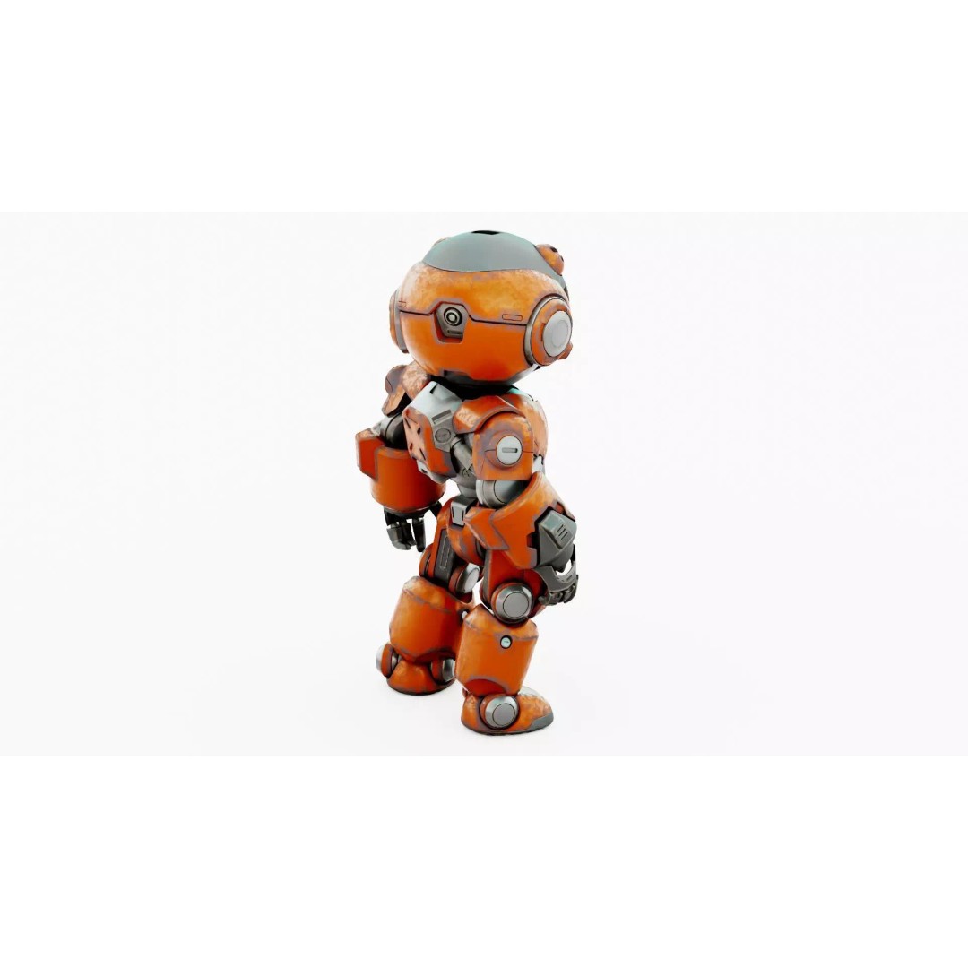 ROBO ZERO-C 3D Model – Rigged Sci-Fi Character for Animation - View 12
