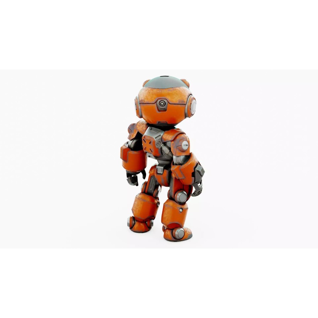 ROBO ZERO-C 3D Model – Rigged Sci-Fi Character for Animation - View 13