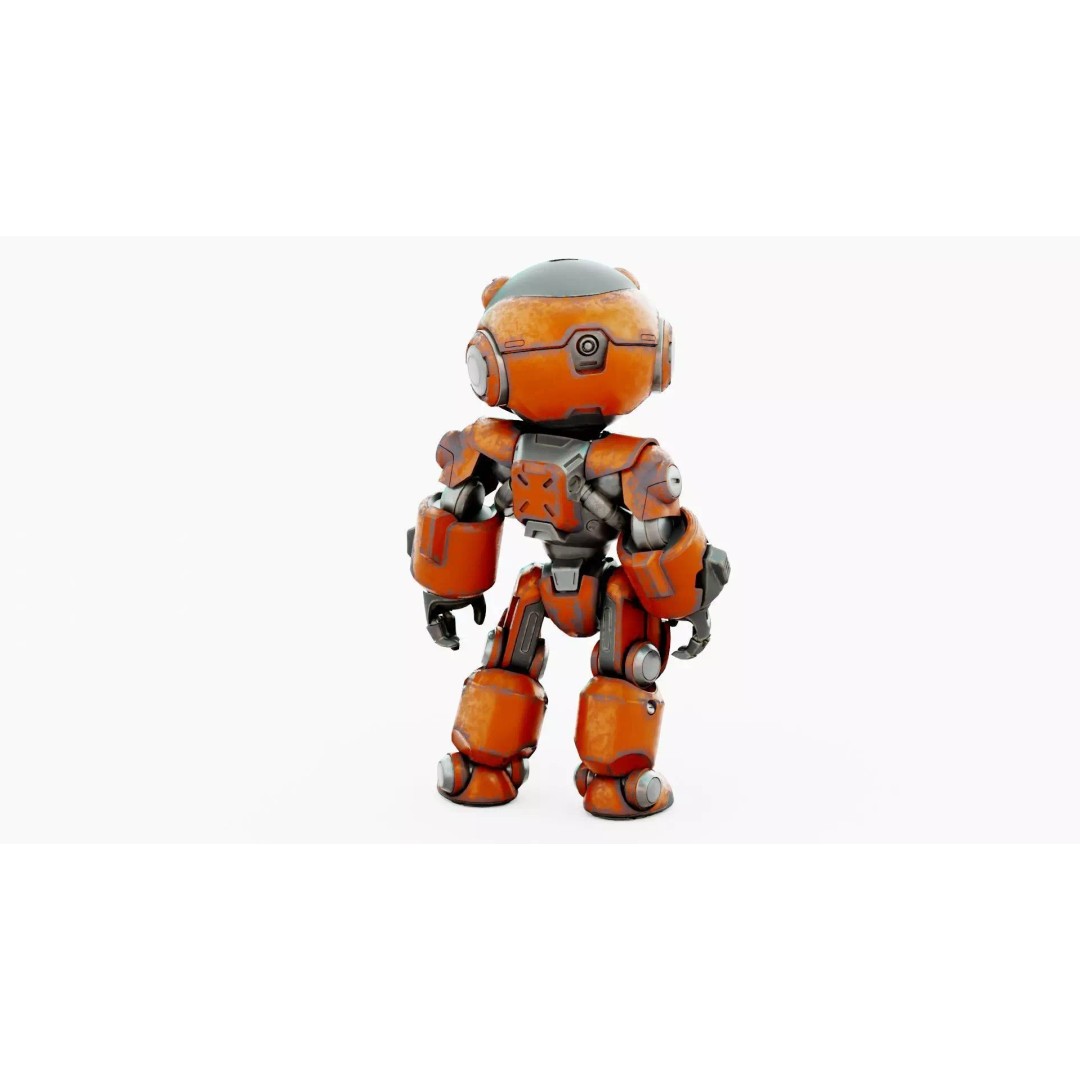ROBO ZERO-C 3D Model – Rigged Sci-Fi Character for Animation - View 14