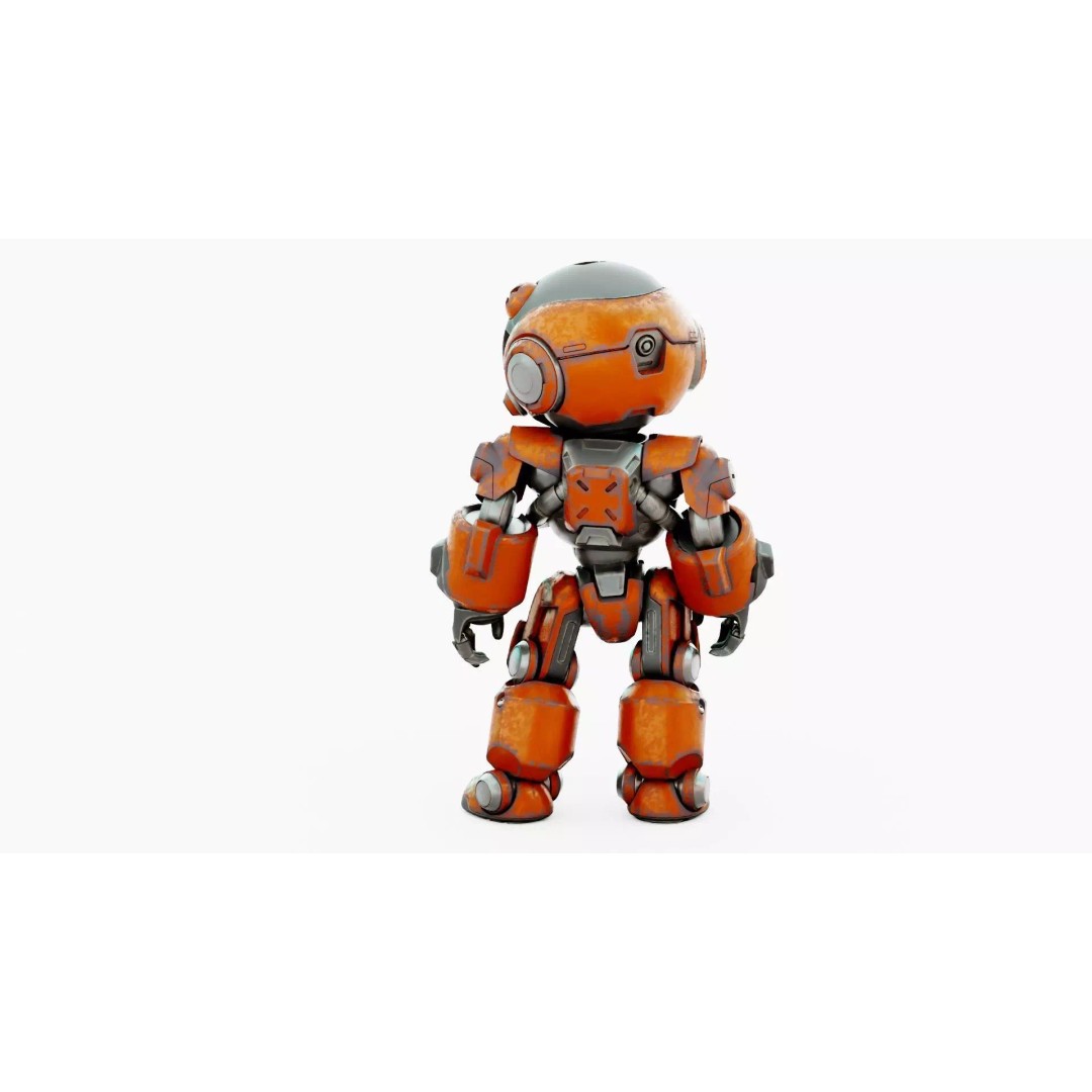 ROBO ZERO-C 3D Model – Rigged Sci-Fi Character for Animation - View 15