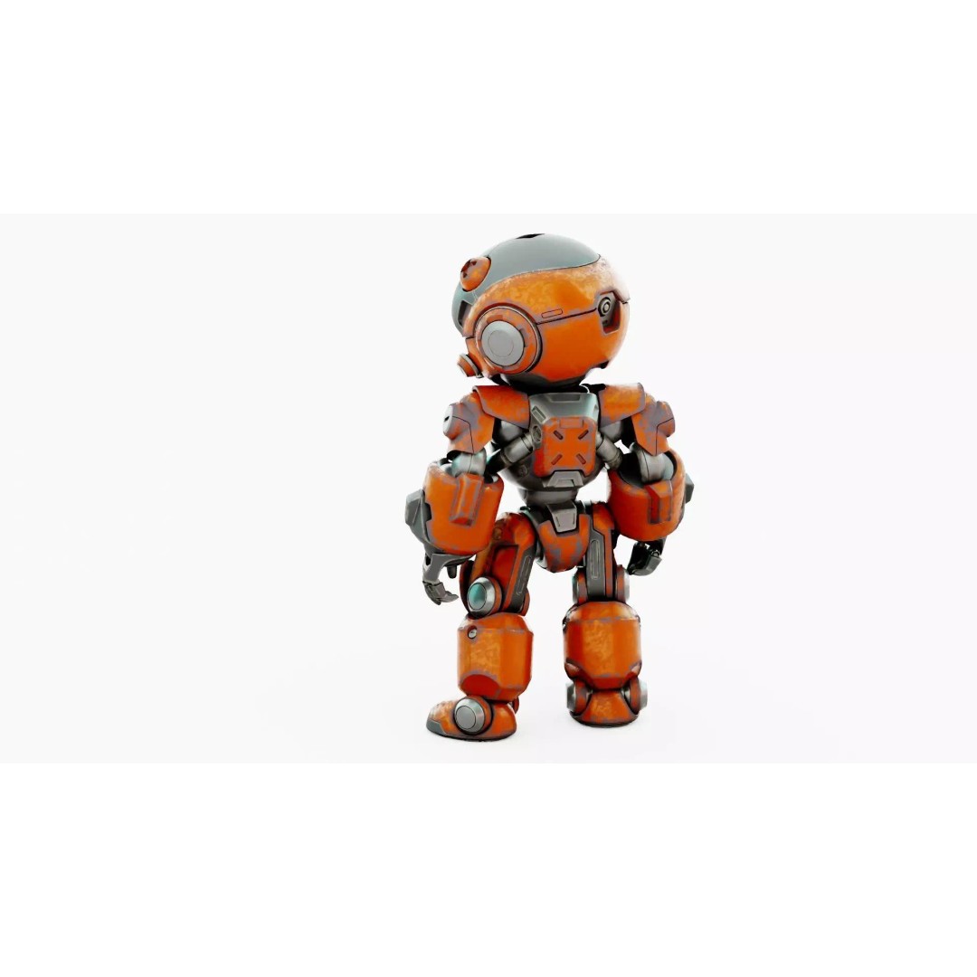 ROBO ZERO-C 3D Model – Rigged Sci-Fi Character for Animation - View 16