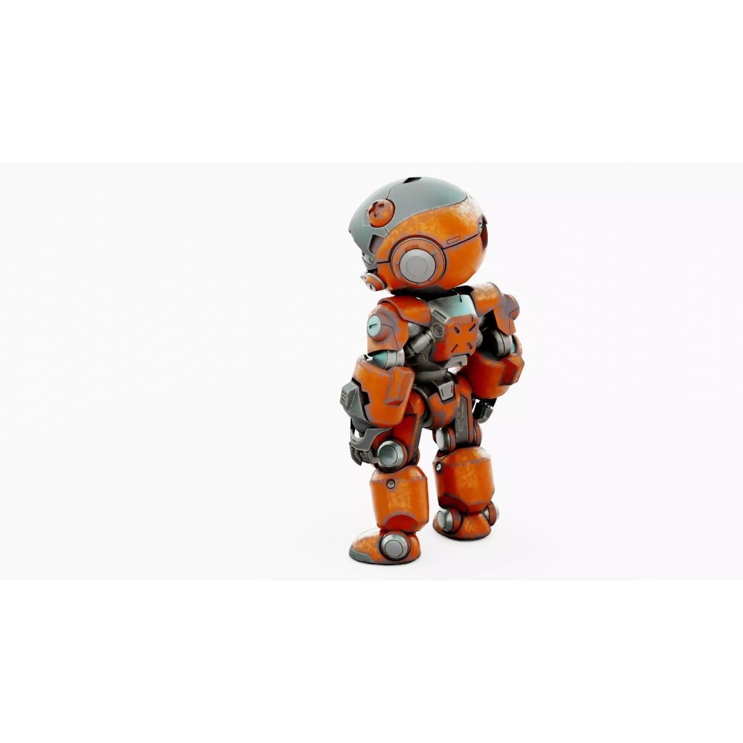 ROBO ZERO-C 3D Model – Rigged Sci-Fi Character for Animation - View 17
