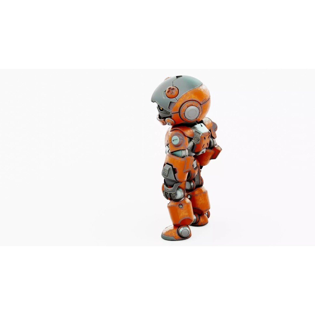 ROBO ZERO-C 3D Model – Rigged Sci-Fi Character for Animation - View 18