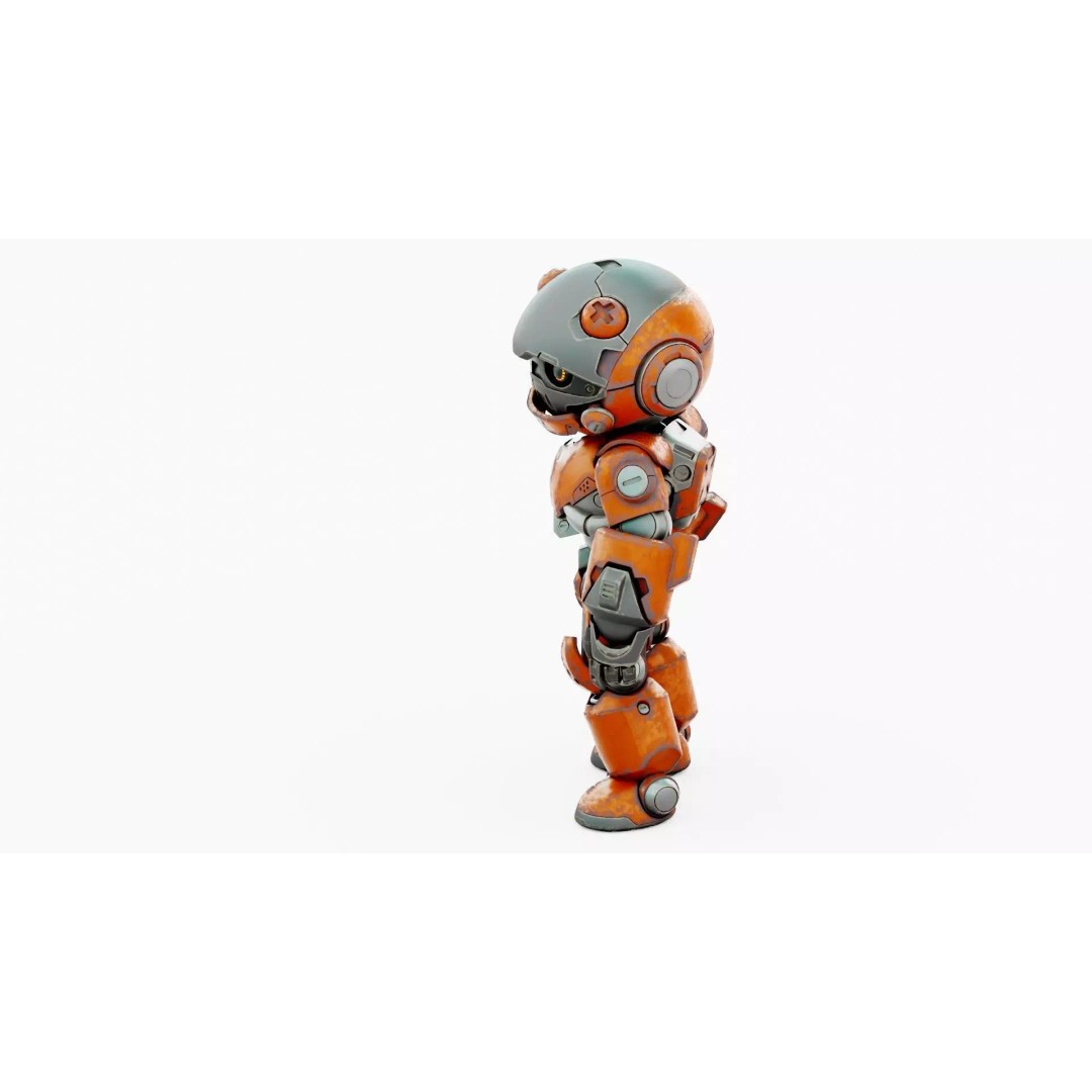 ROBO ZERO-C 3D Model – Rigged Sci-Fi Character for Animation - View 19