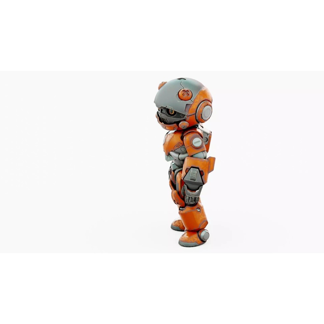 ROBO ZERO-C 3D Model – Rigged Sci-Fi Character for Animation - View 20