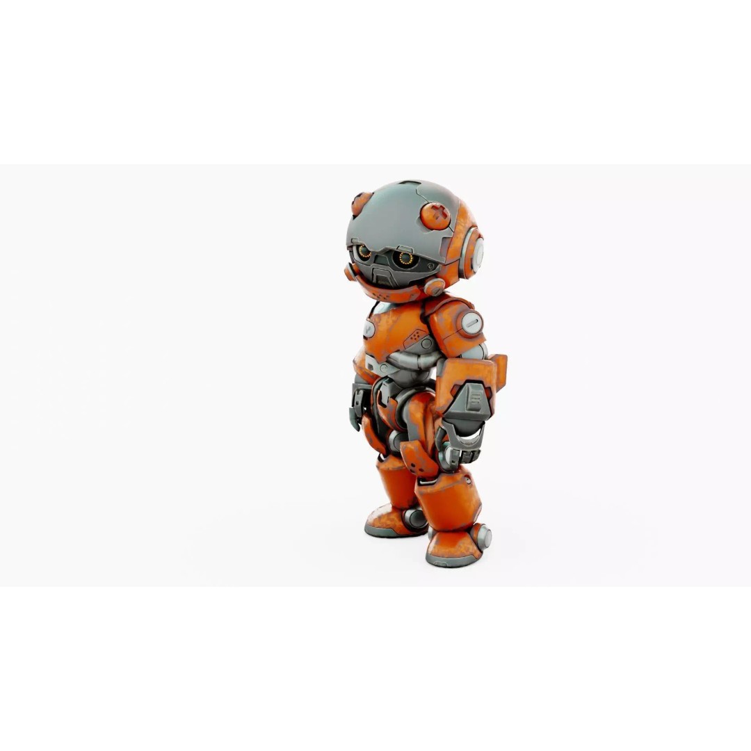 ROBO ZERO-C 3D Model – Rigged Sci-Fi Character for Animation - View 21