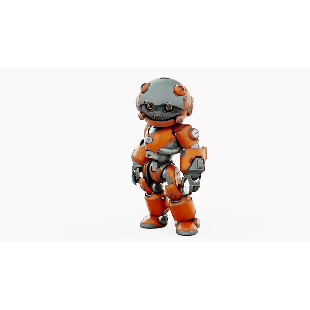 ROBO ZERO-C 3D Model – Rigged Sci-Fi Character for Animation - View 22
