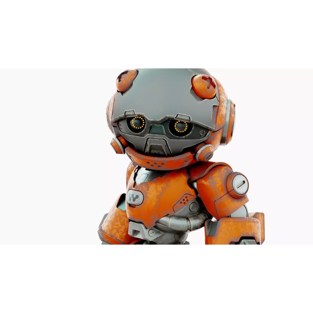 ROBO ZERO-C 3D Model – Rigged Sci-Fi Character for Animation - View 23