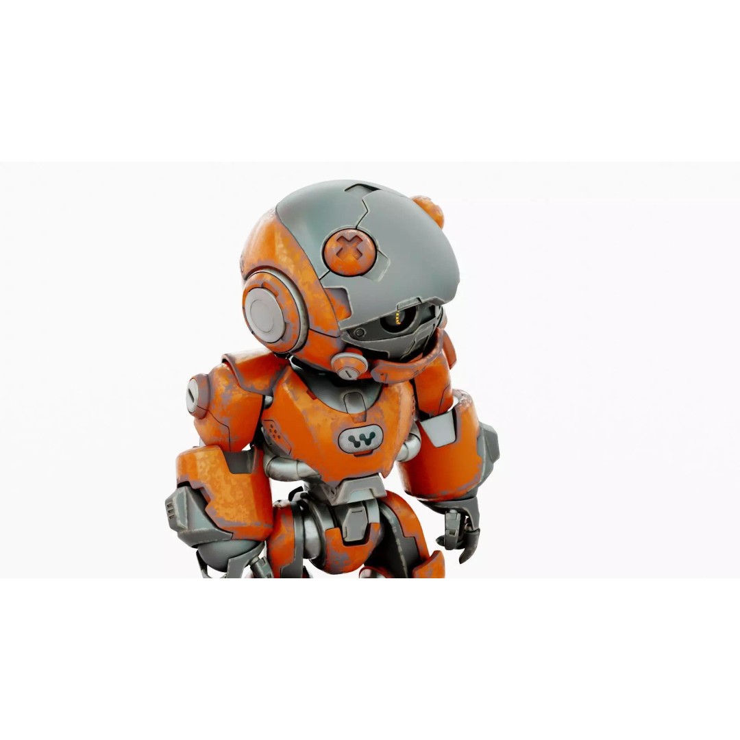 ROBO ZERO-C 3D Model – Rigged Sci-Fi Character for Animation - View 24