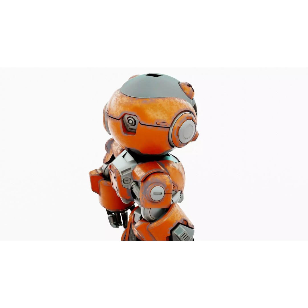 ROBO ZERO-C 3D Model – Rigged Sci-Fi Character for Animation - View 25