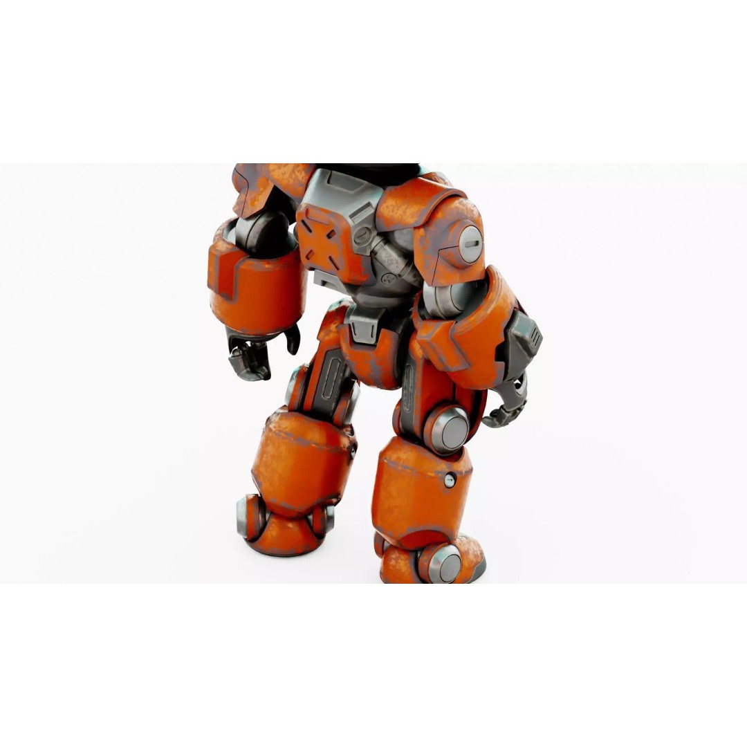 ROBO ZERO-C 3D Model – Rigged Sci-Fi Character for Animation - View 26