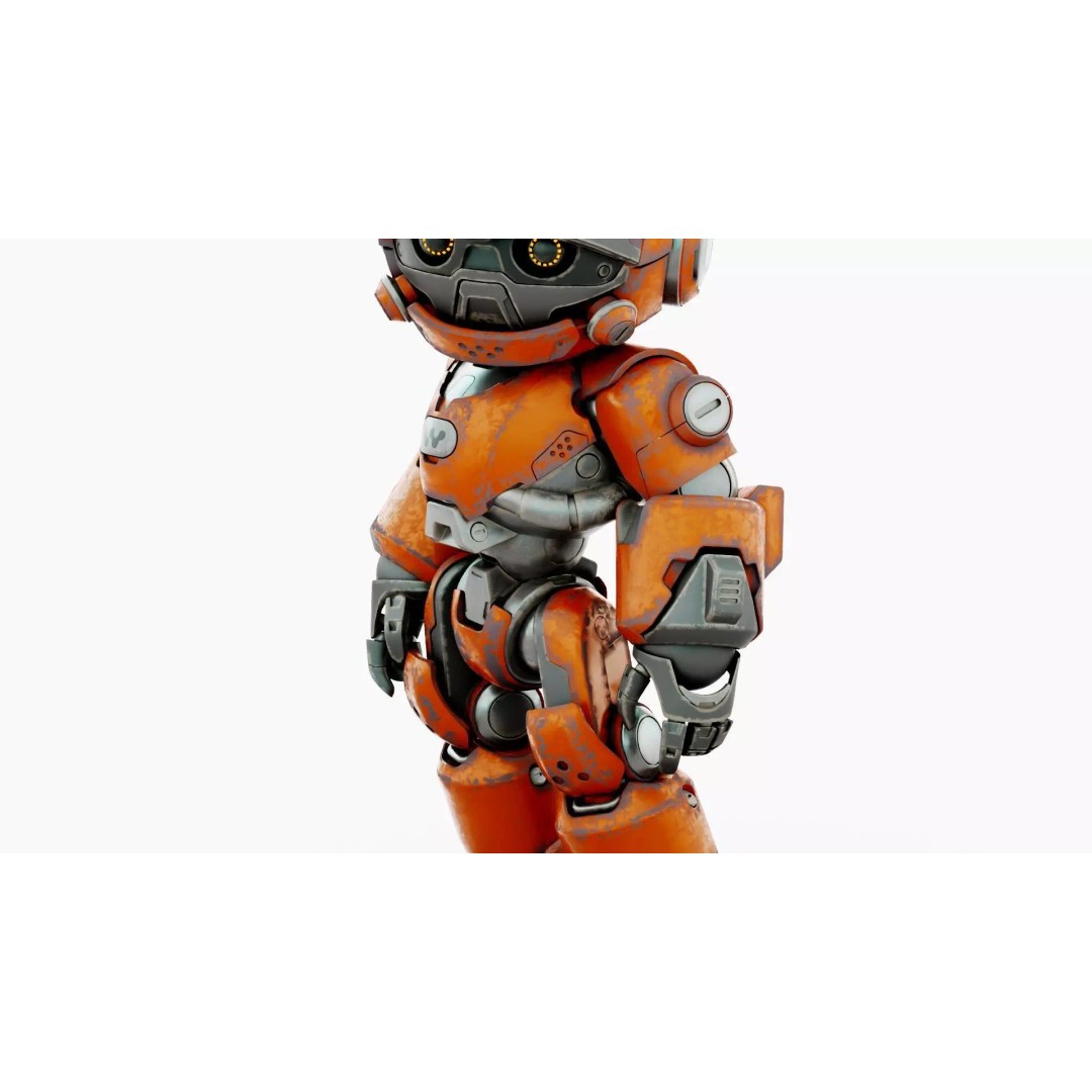 ROBO ZERO-C 3D Model – Rigged Sci-Fi Character for Animation - View 27