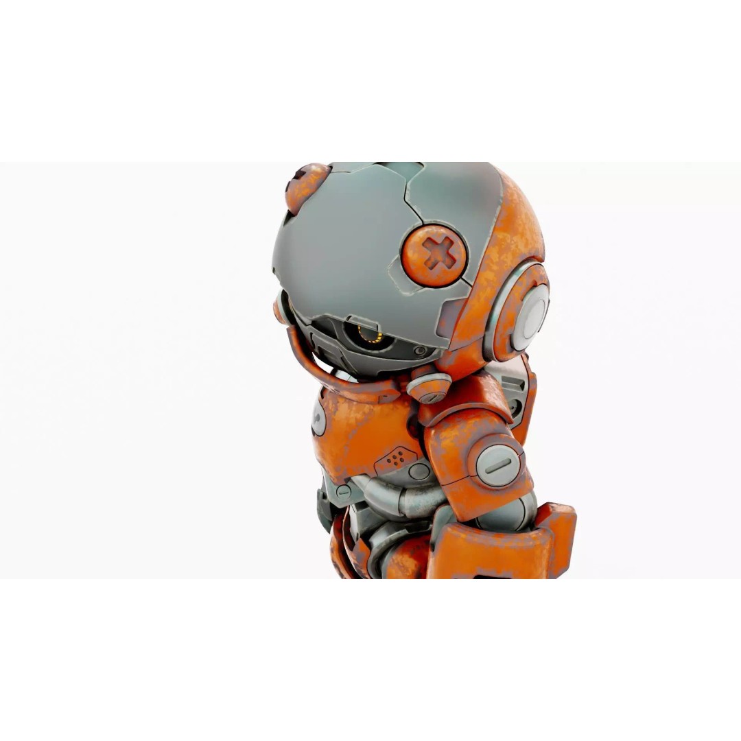 ROBO ZERO-C 3D Model – Rigged Sci-Fi Character for Animation - View 29