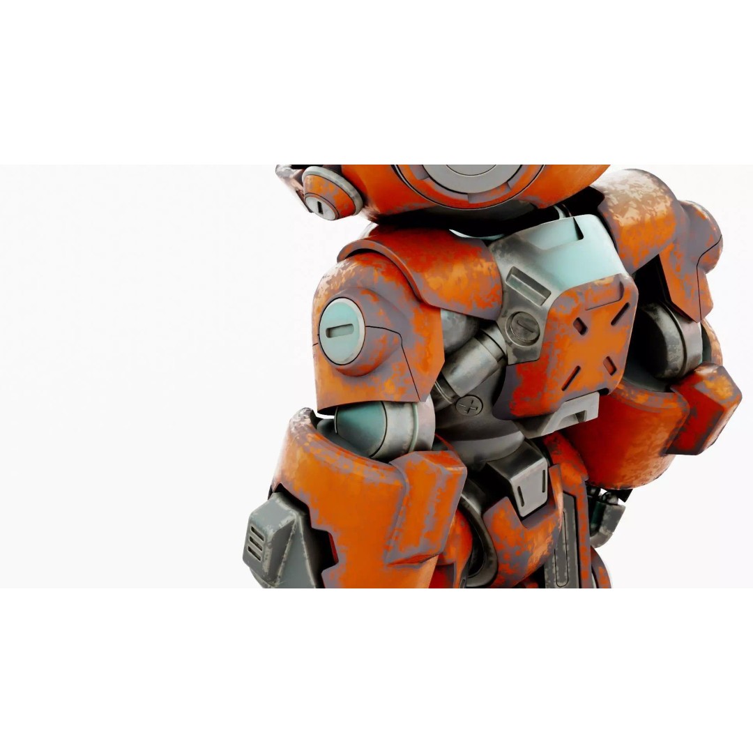 ROBO ZERO-C 3D Model – Rigged Sci-Fi Character for Animation - View 30