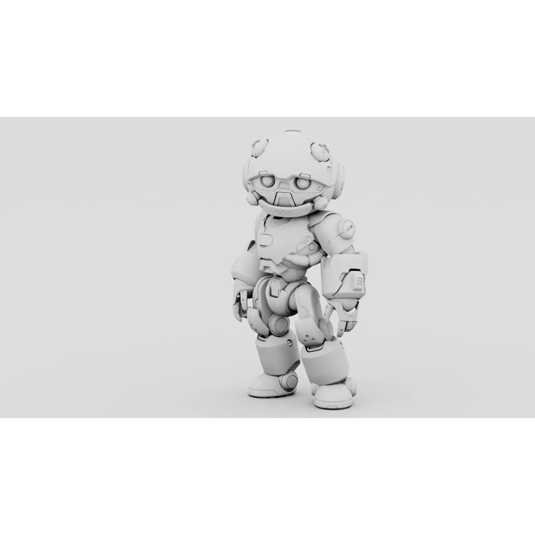 ROBO ZERO-C 3D Model – Rigged Sci-Fi Character for Animation - View 33