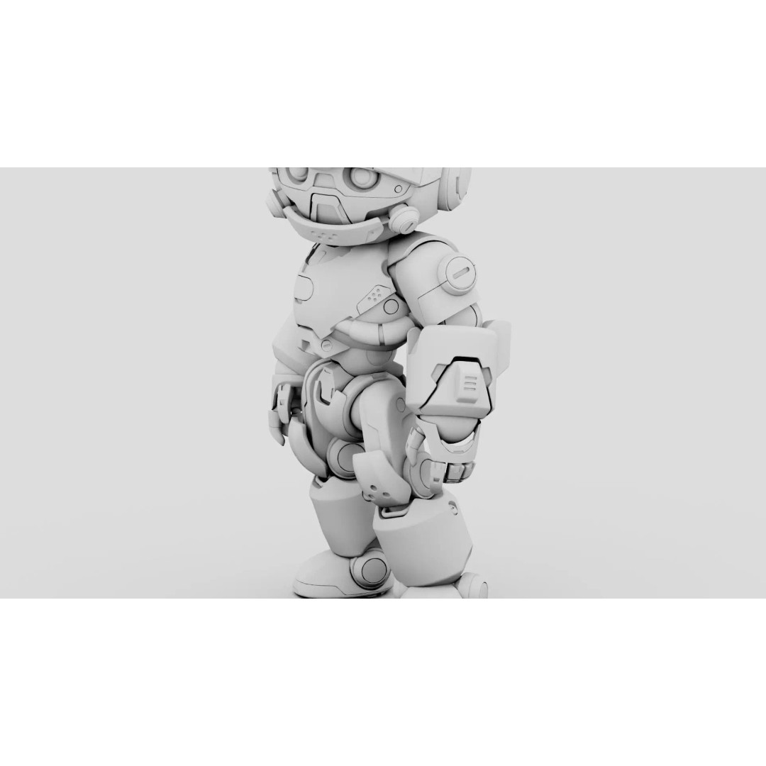 ROBO ZERO-C 3D Model – Rigged Sci-Fi Character for Animation - View 35