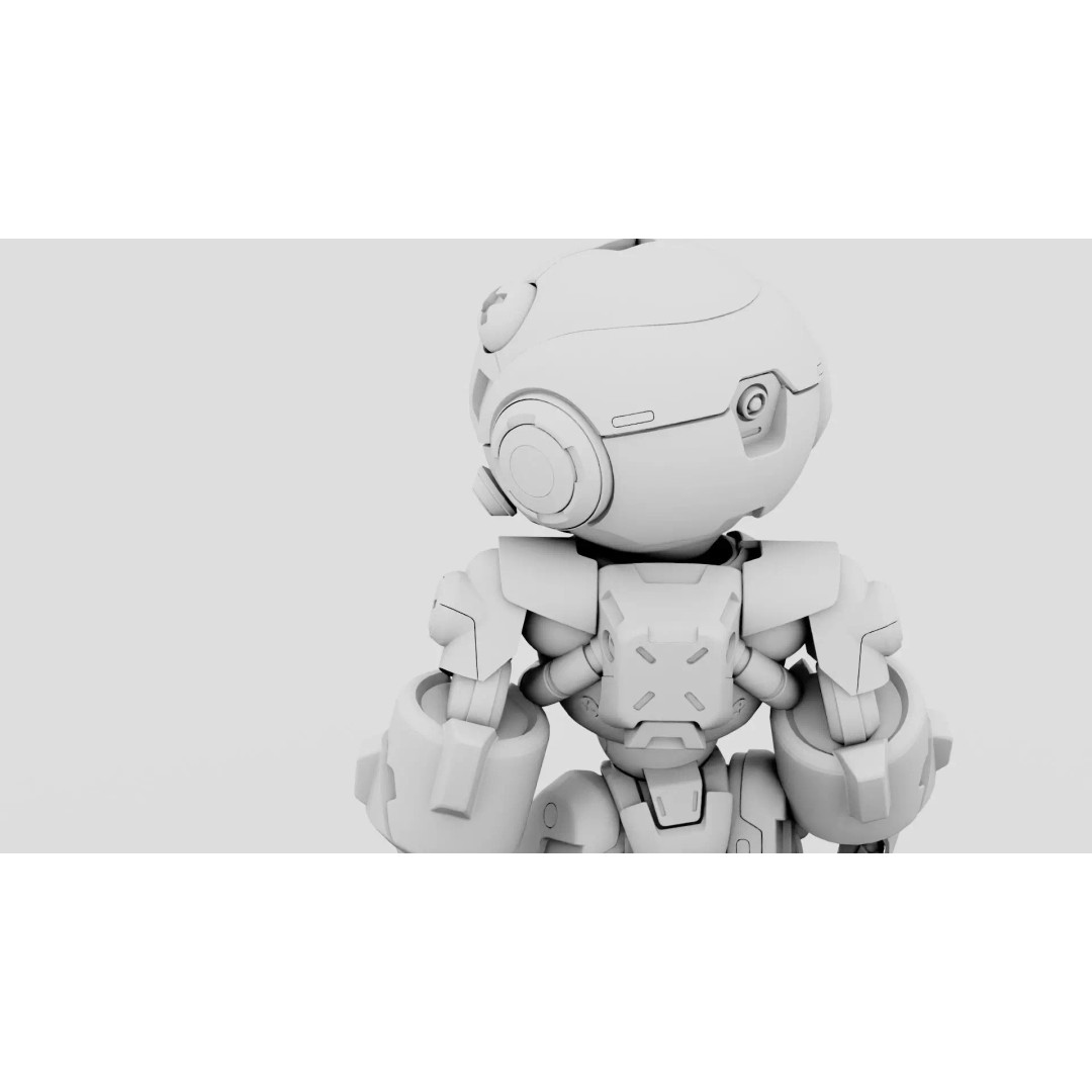 ROBO ZERO-C 3D Model – Rigged Sci-Fi Character for Animation - View 36
