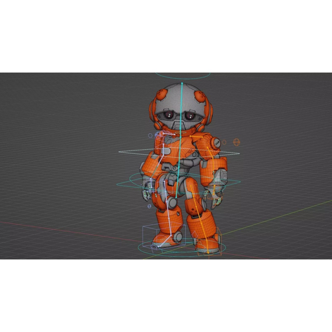 ROBO ZERO-C 3D Model – Rigged Sci-Fi Character for Animation - View 37