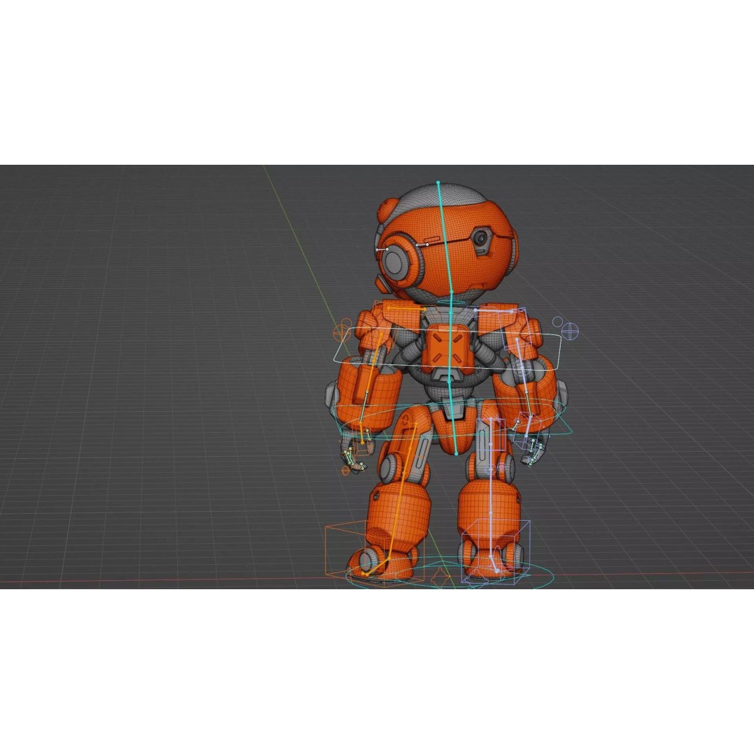 ROBO ZERO-C 3D Model – Rigged Sci-Fi Character for Animation - View 38