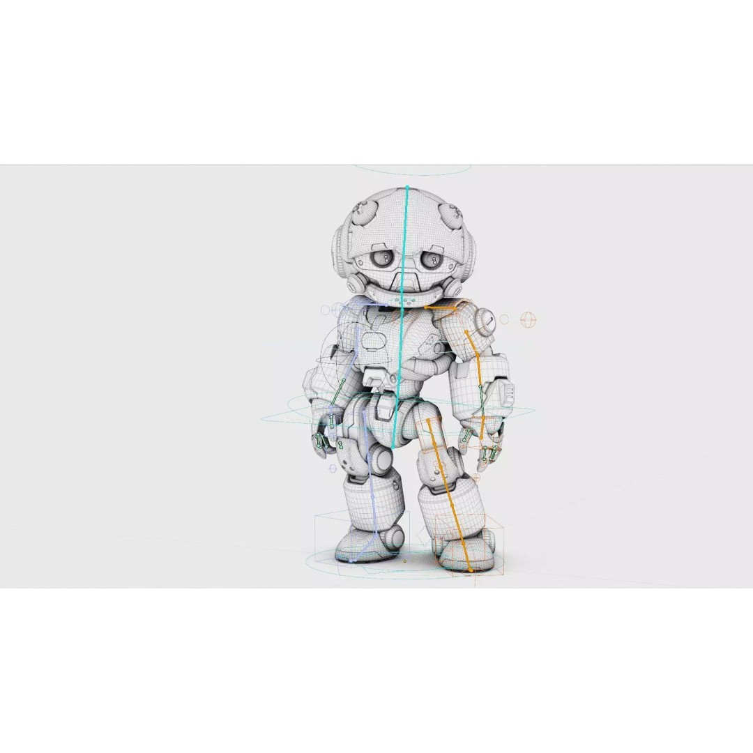 ROBO ZERO-C 3D Model – Rigged Sci-Fi Character for Animation - View 39