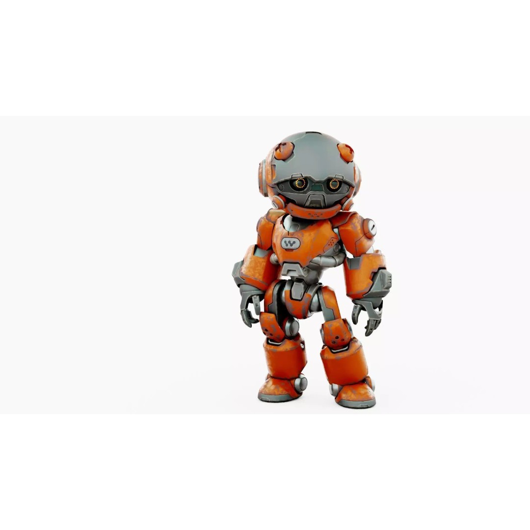 ROBO ZERO-C 3D Model – Rigged Sci-Fi Character for Animation - View 4
