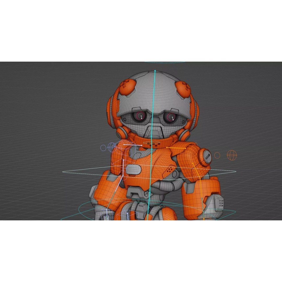 ROBO ZERO-C 3D Model – Rigged Sci-Fi Character for Animation - View 40