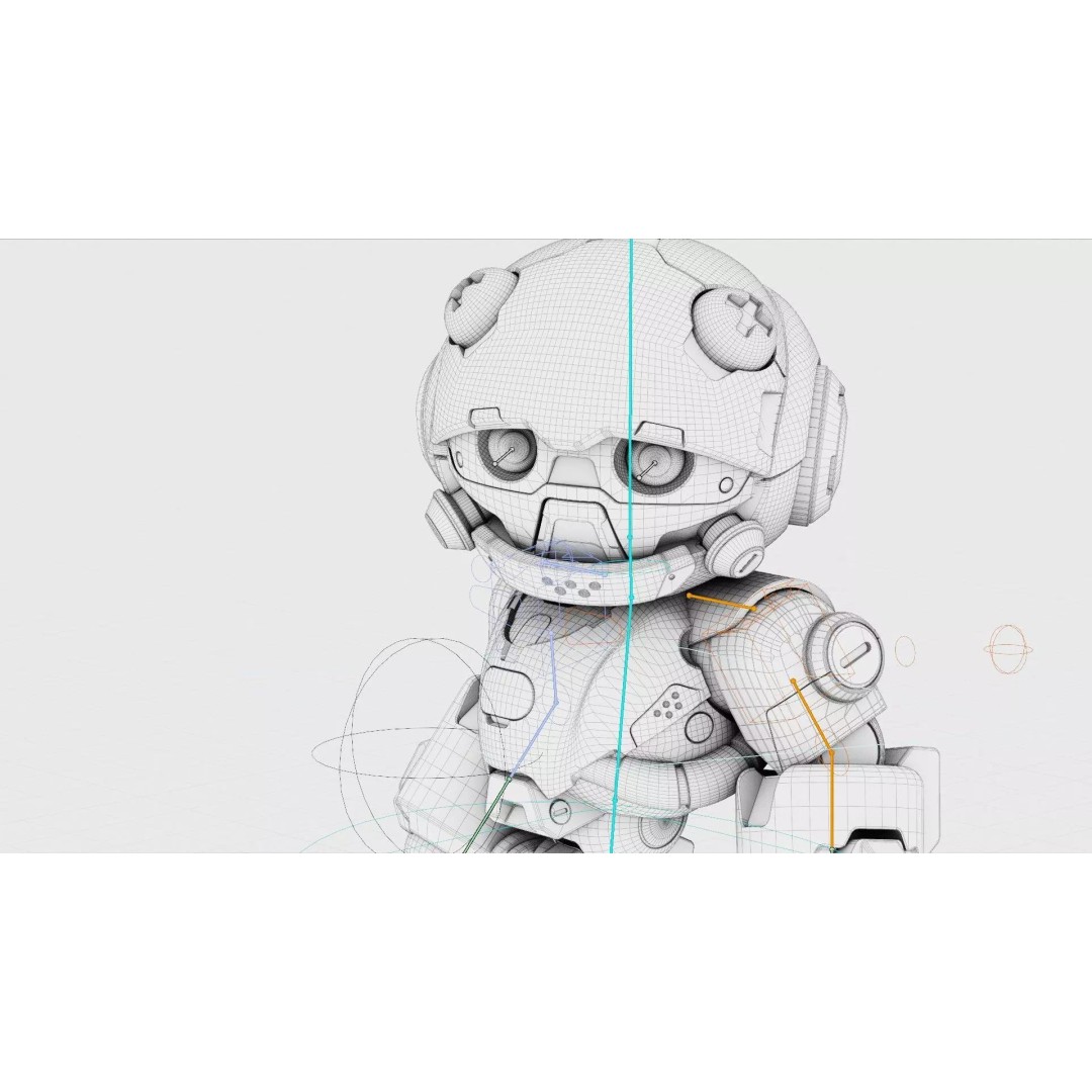 ROBO ZERO-C 3D Model – Rigged Sci-Fi Character for Animation - View 41