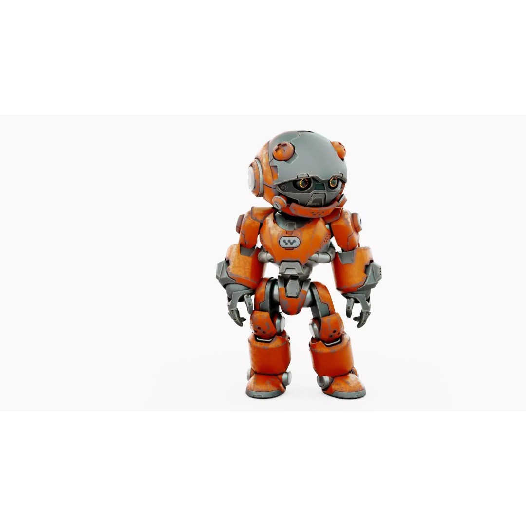 ROBO ZERO-C 3D Model – Rigged Sci-Fi Character for Animation - View 5
