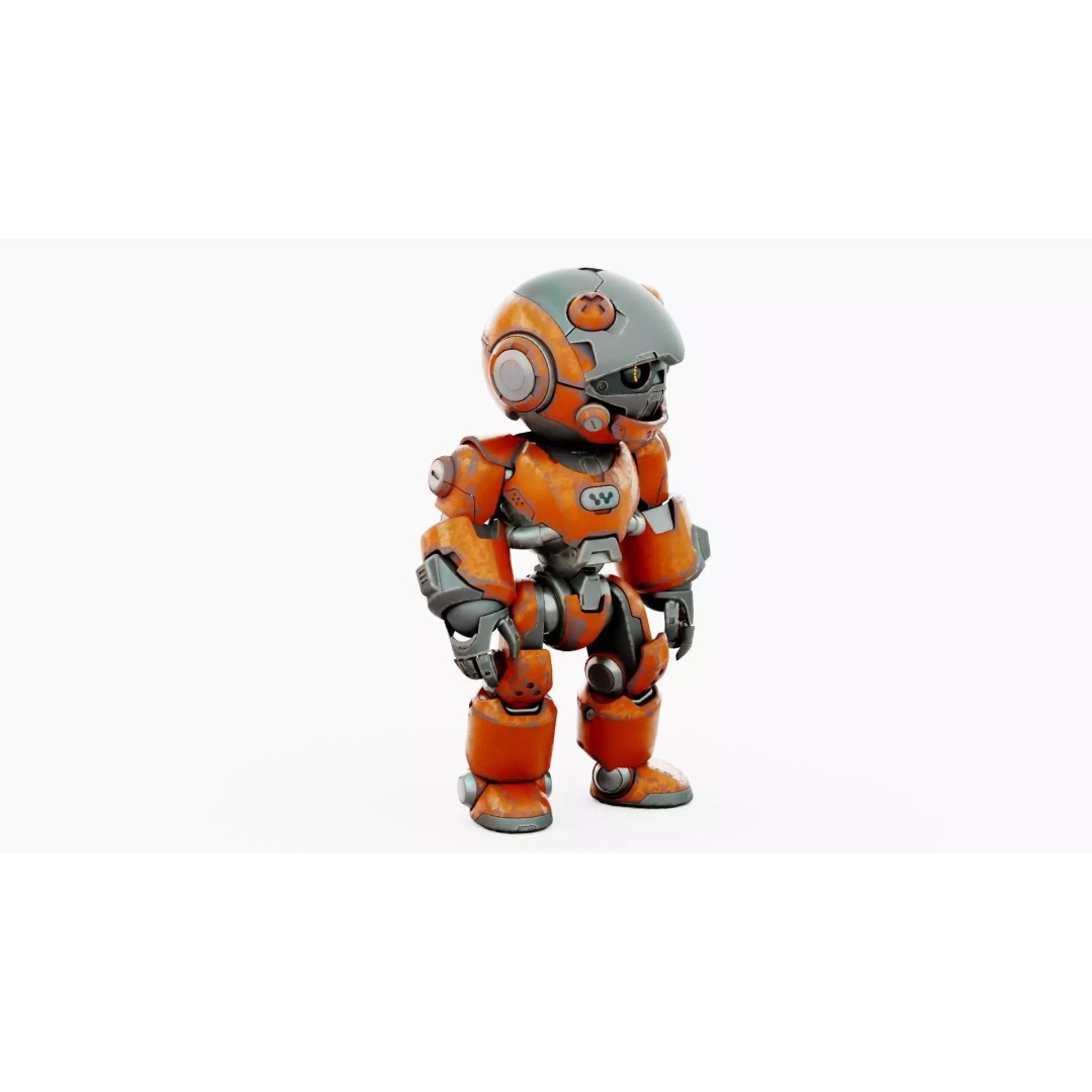 ROBO ZERO-C 3D Model – Rigged Sci-Fi Character for Animation - View 7