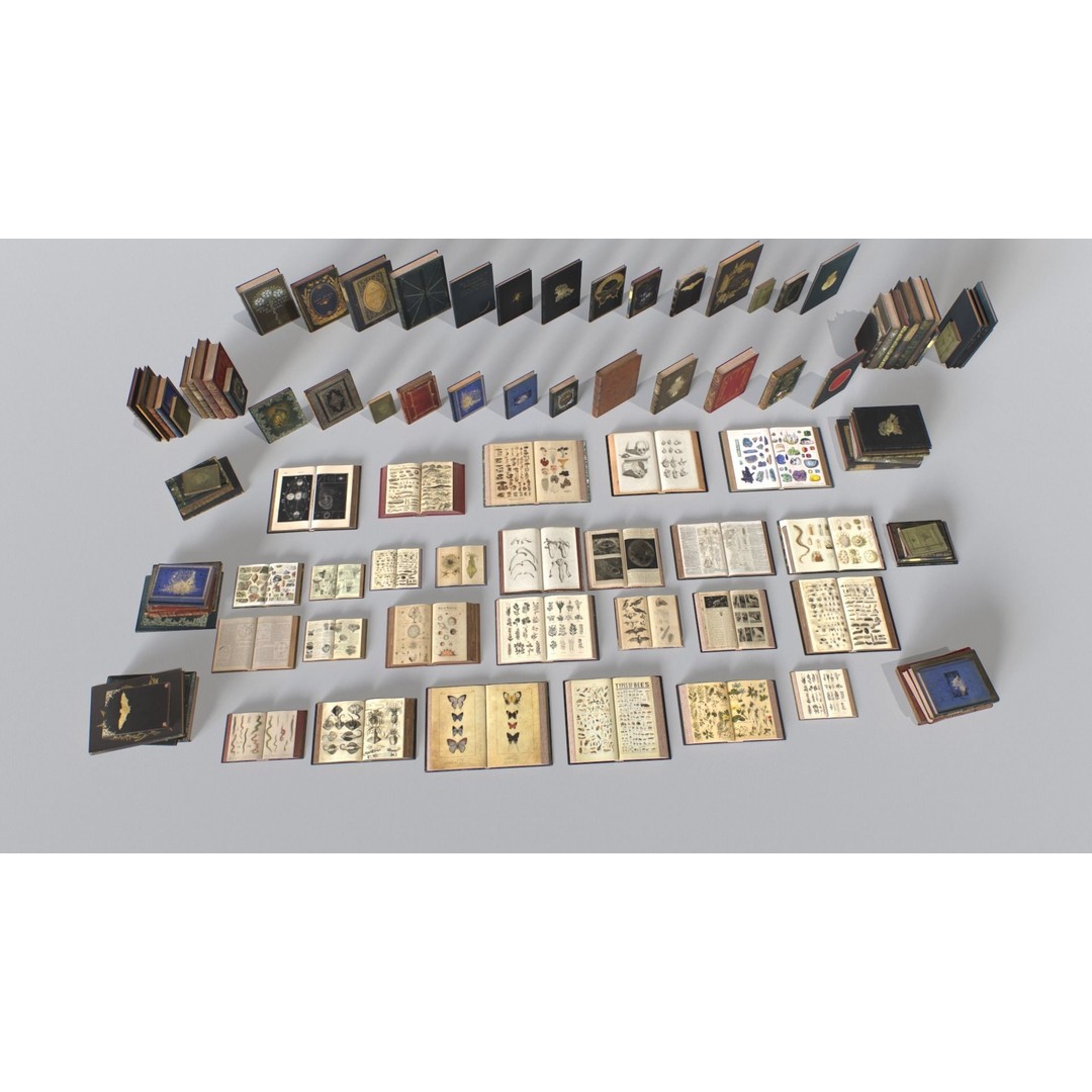 RPG Books 3D Model – Low Poly Game Asset with PBR Textures - View 10