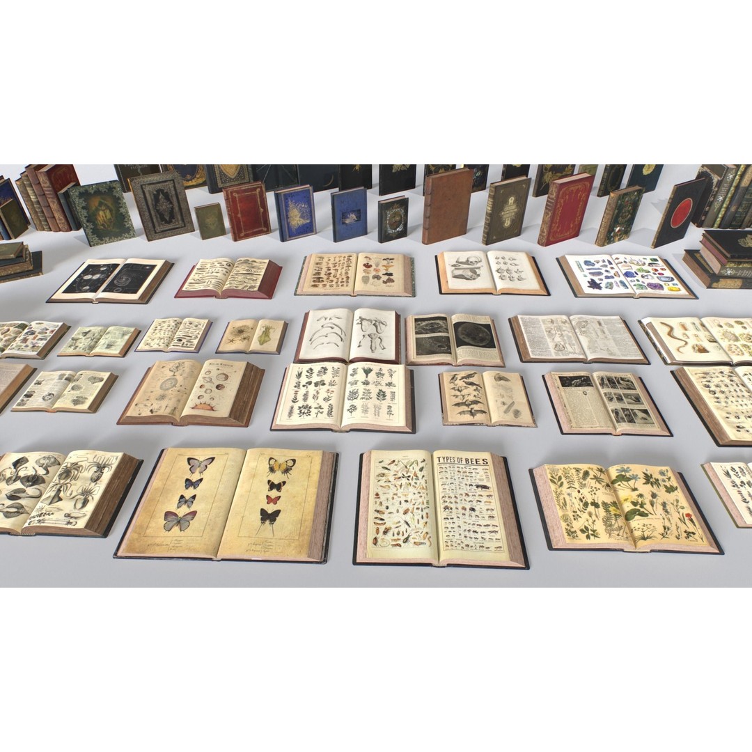 RPG Books 3D Model – Low Poly Game Asset with PBR Textures - View 4