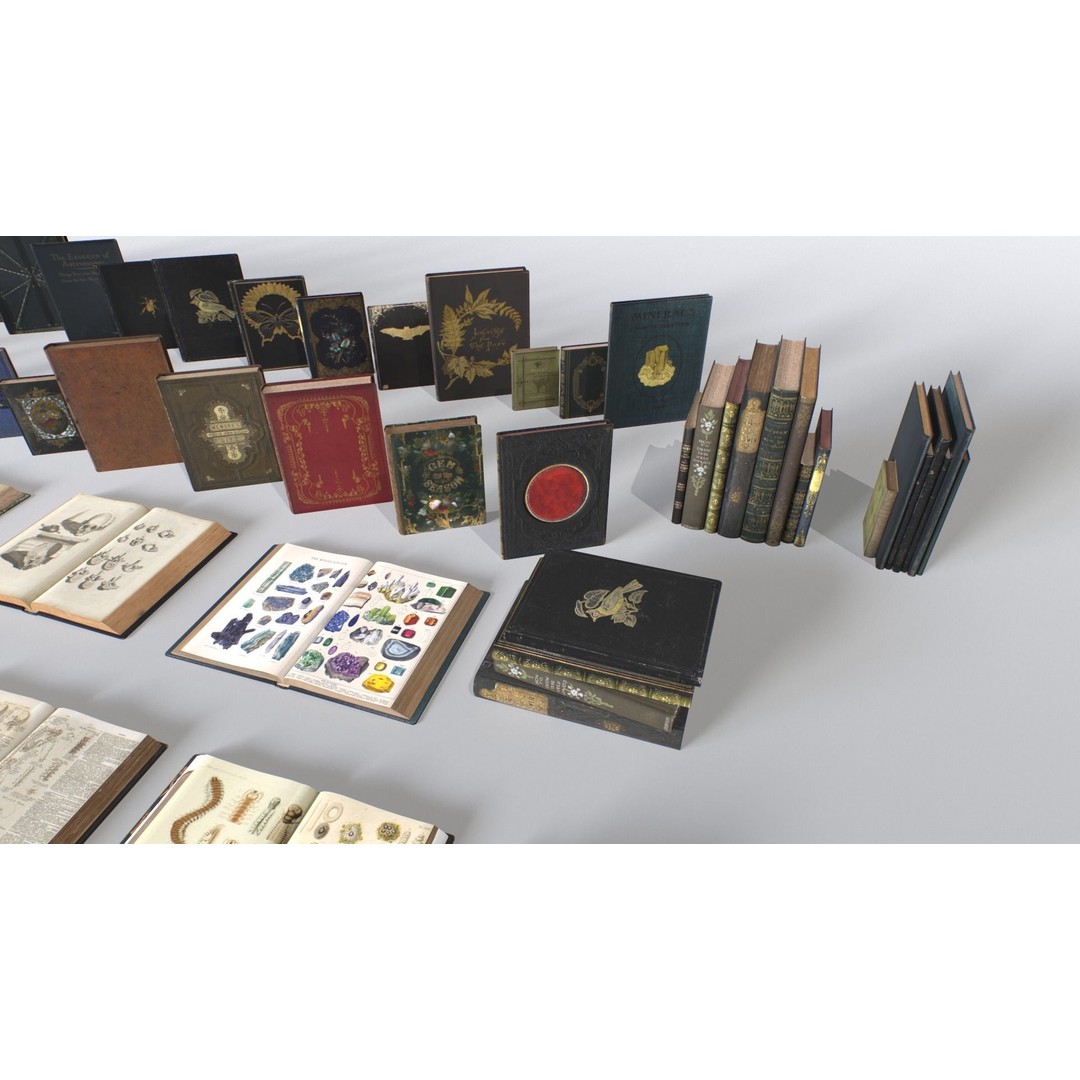 RPG Books 3D Model – Low Poly Game Asset with PBR Textures - View 6