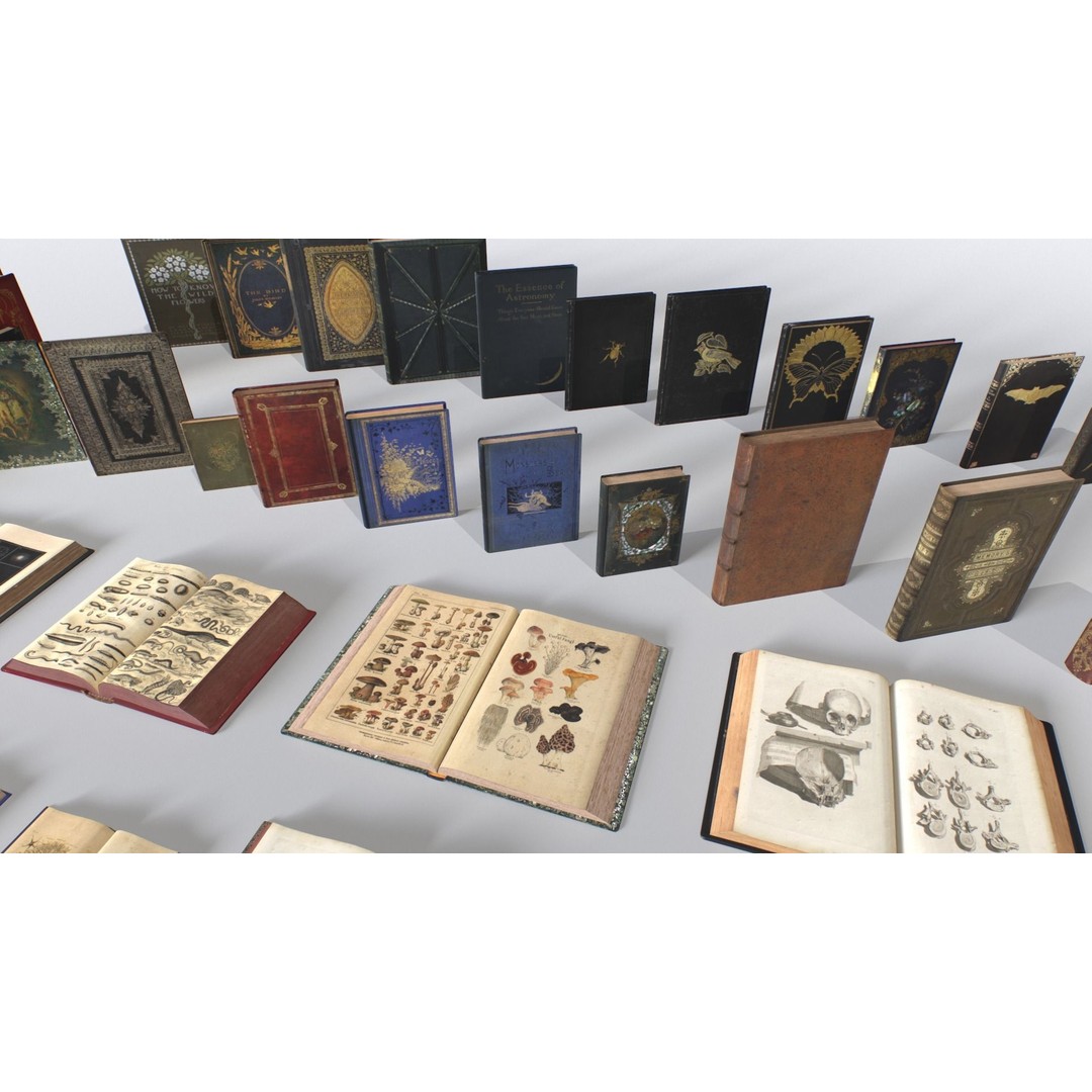 RPG Books 3D Model – Low Poly Game Asset with PBR Textures - View 7