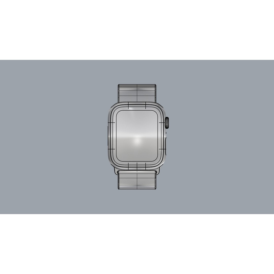 Apple Watch Series 8 3D Model – PBR Textured, Game-Ready Formats - View 12