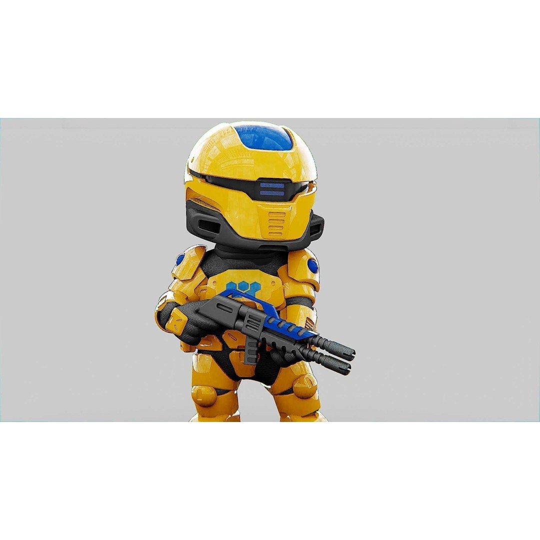 Toon Cyber Trooper-B 3D Model – Rigged Sci-Fi Character for Unity & Unreal Engine - View 16