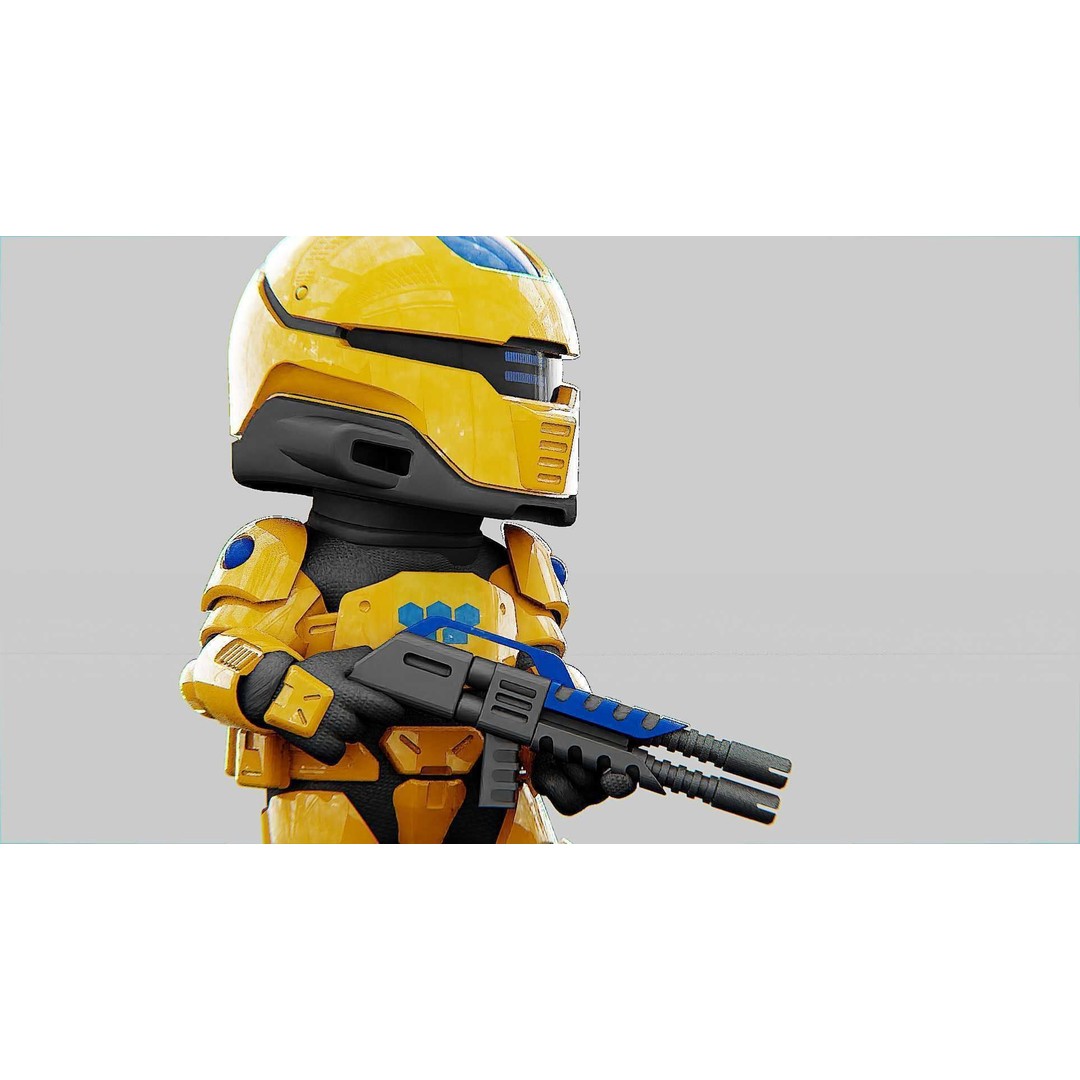 Toon Cyber Trooper-B 3D Model – Rigged Sci-Fi Character for Unity & Unreal Engine - View 19