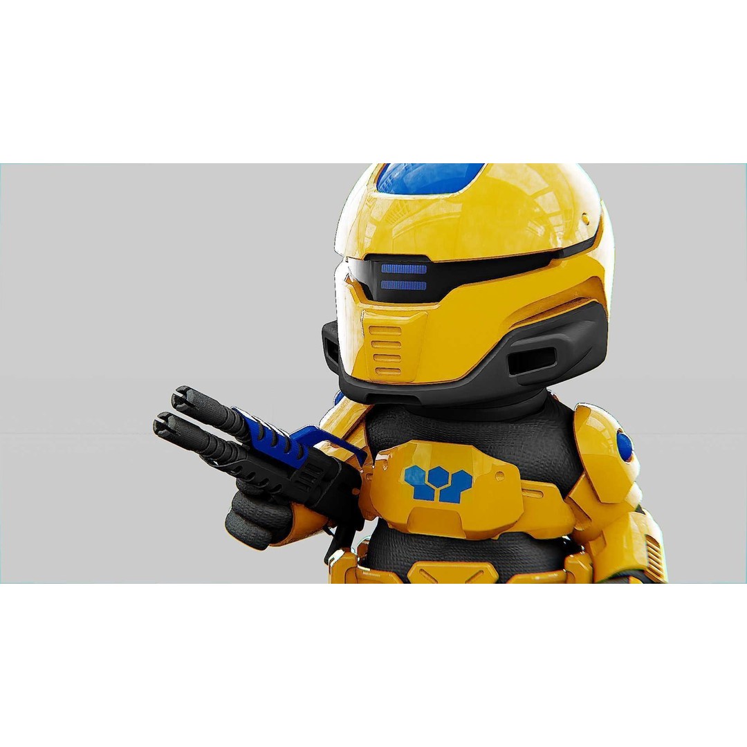 Toon Cyber Trooper-B 3D Model – Rigged Sci-Fi Character for Unity & Unreal Engine - View 29