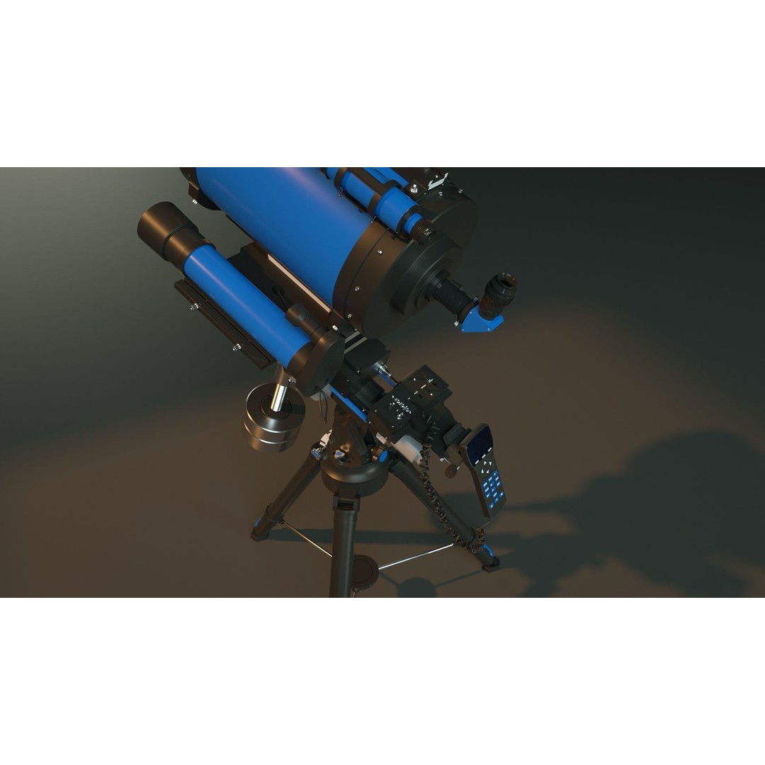 Telescope 3D Model – High Poly for Astronomy and Space Visuals - View 10