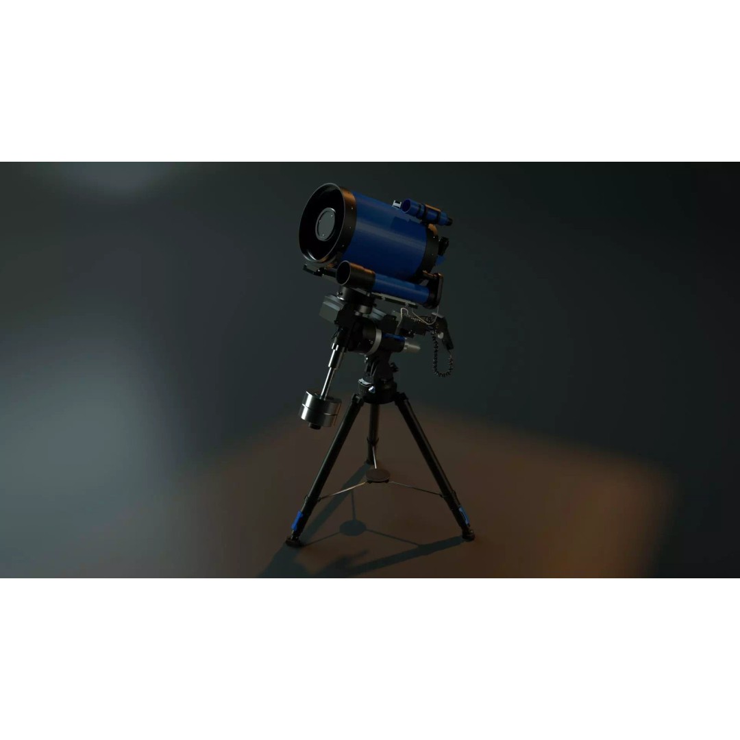 Telescope 3D Model – High Poly for Astronomy and Space Visuals - View 2