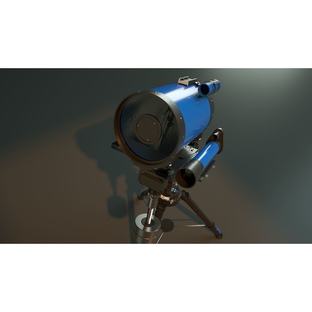 Telescope 3D Model – High Poly for Astronomy and Space Visuals - View 3